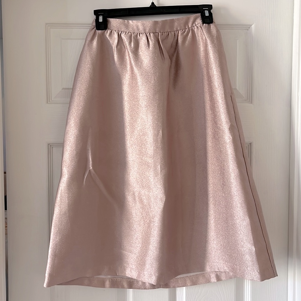 Metallic pink full skirt